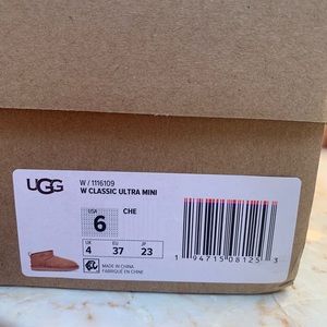Brand new in box chestnut Ugg booties size 6